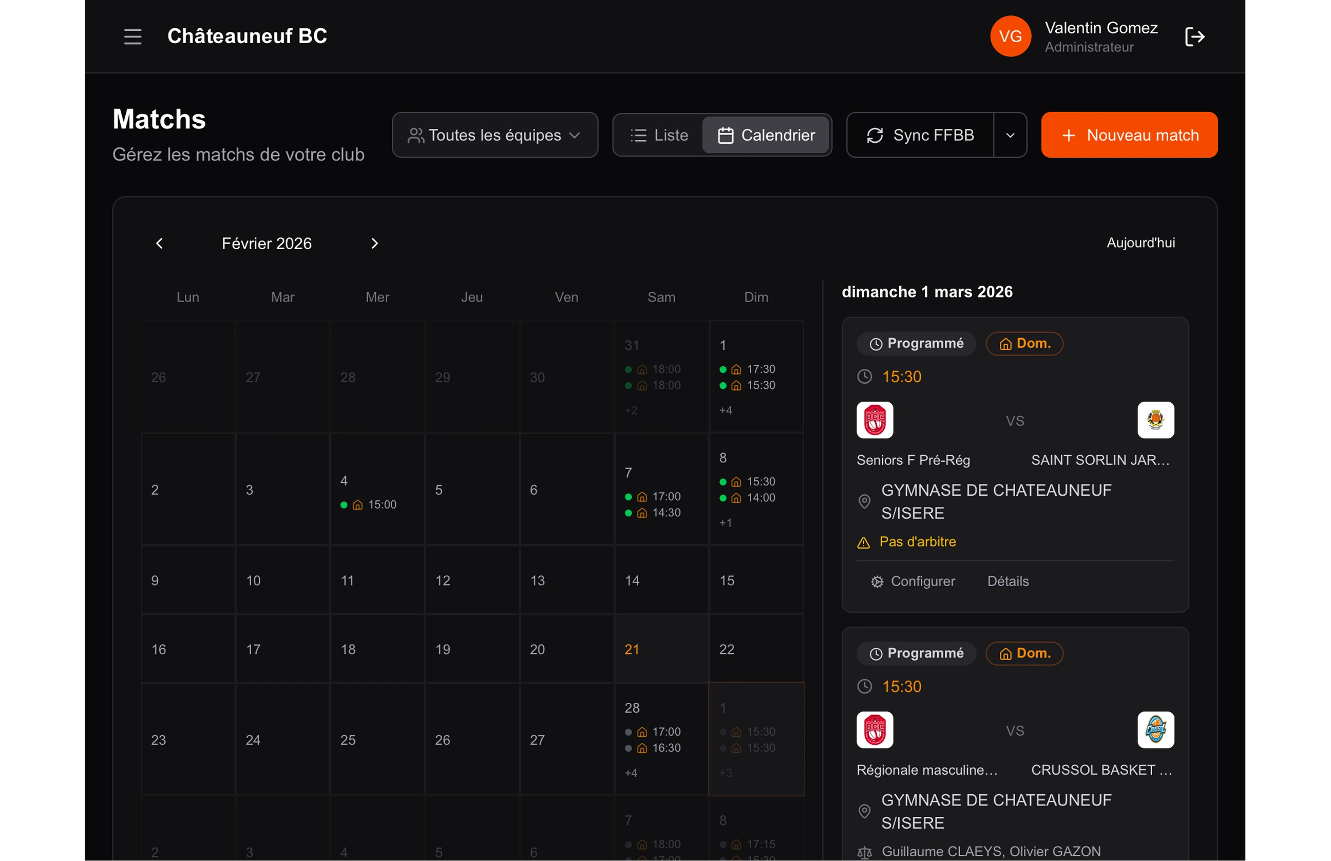 Planning & logistique